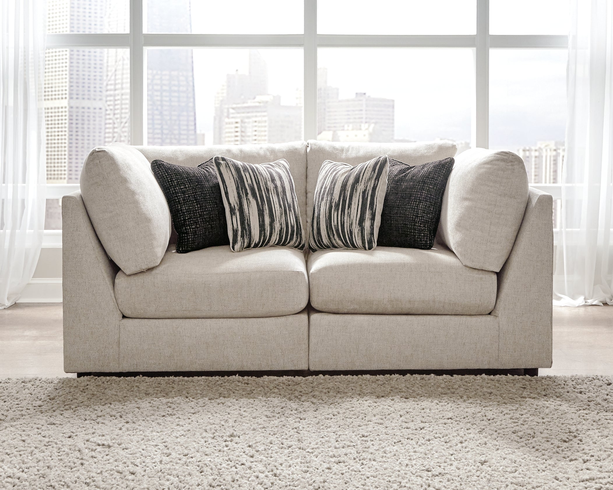 Elite Furniture Outlet - Ashley Furniture - Kellway Sectional - 2-Piece Sectional / Bisque - 98707S2