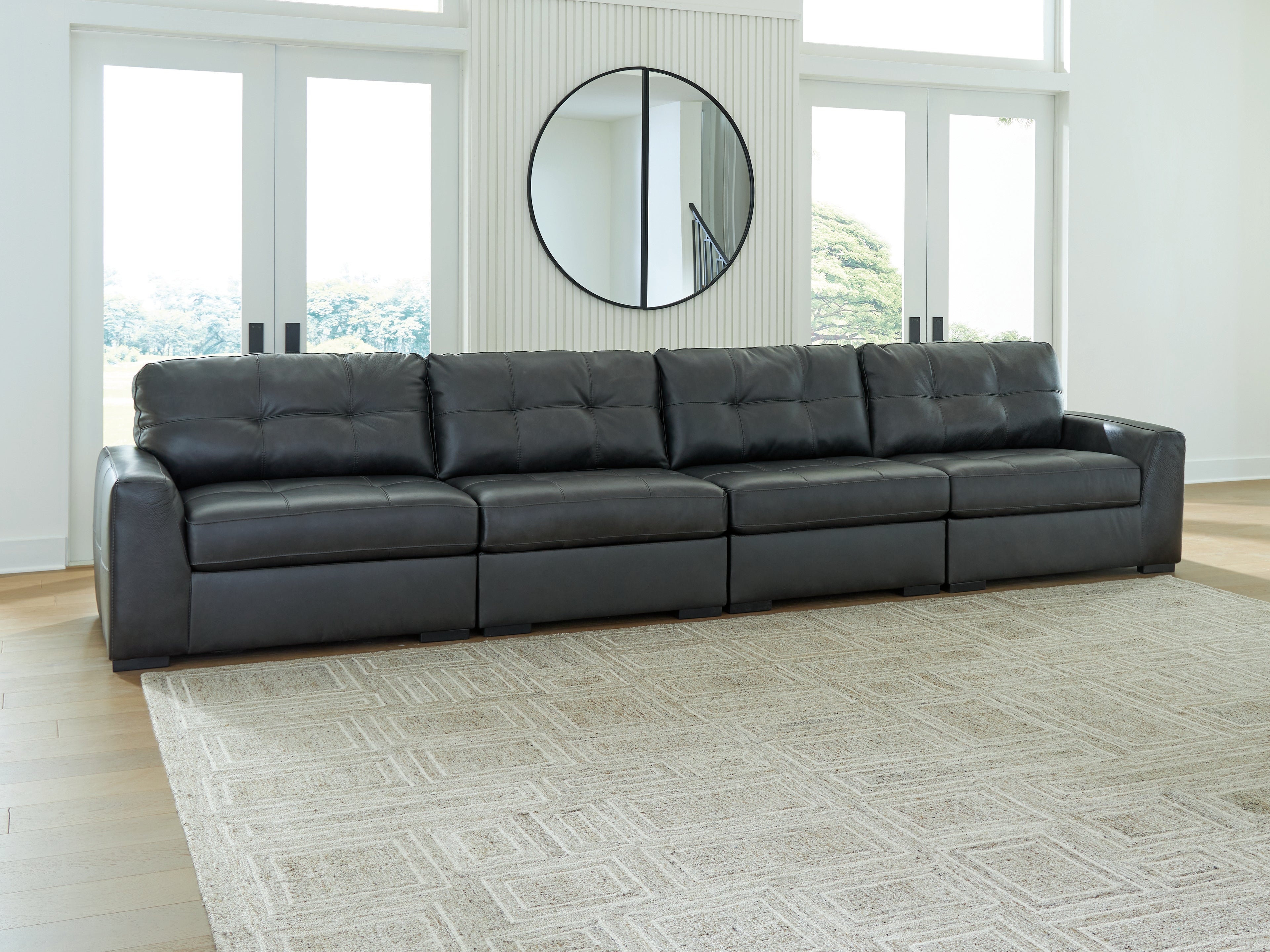 Elite Furniture Outlet - Ashley Furniture - Brindley Pier Sectional - RAF 4-Piece Sectional / Fog - 99503S4