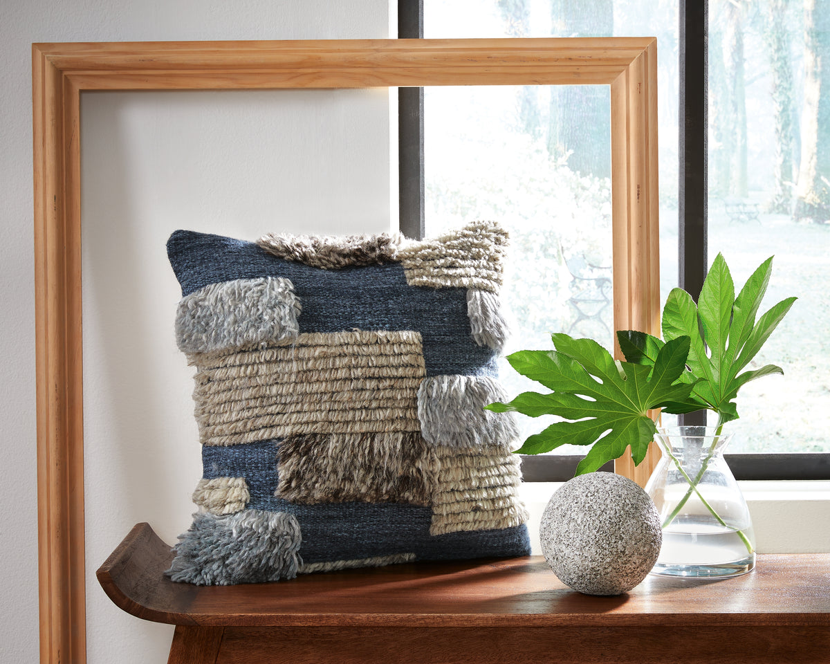 Elite Furniture Outlet - Ashley Furniture - Gibbend Pillows - Pillow / Blue/Gray/White - A1000926P