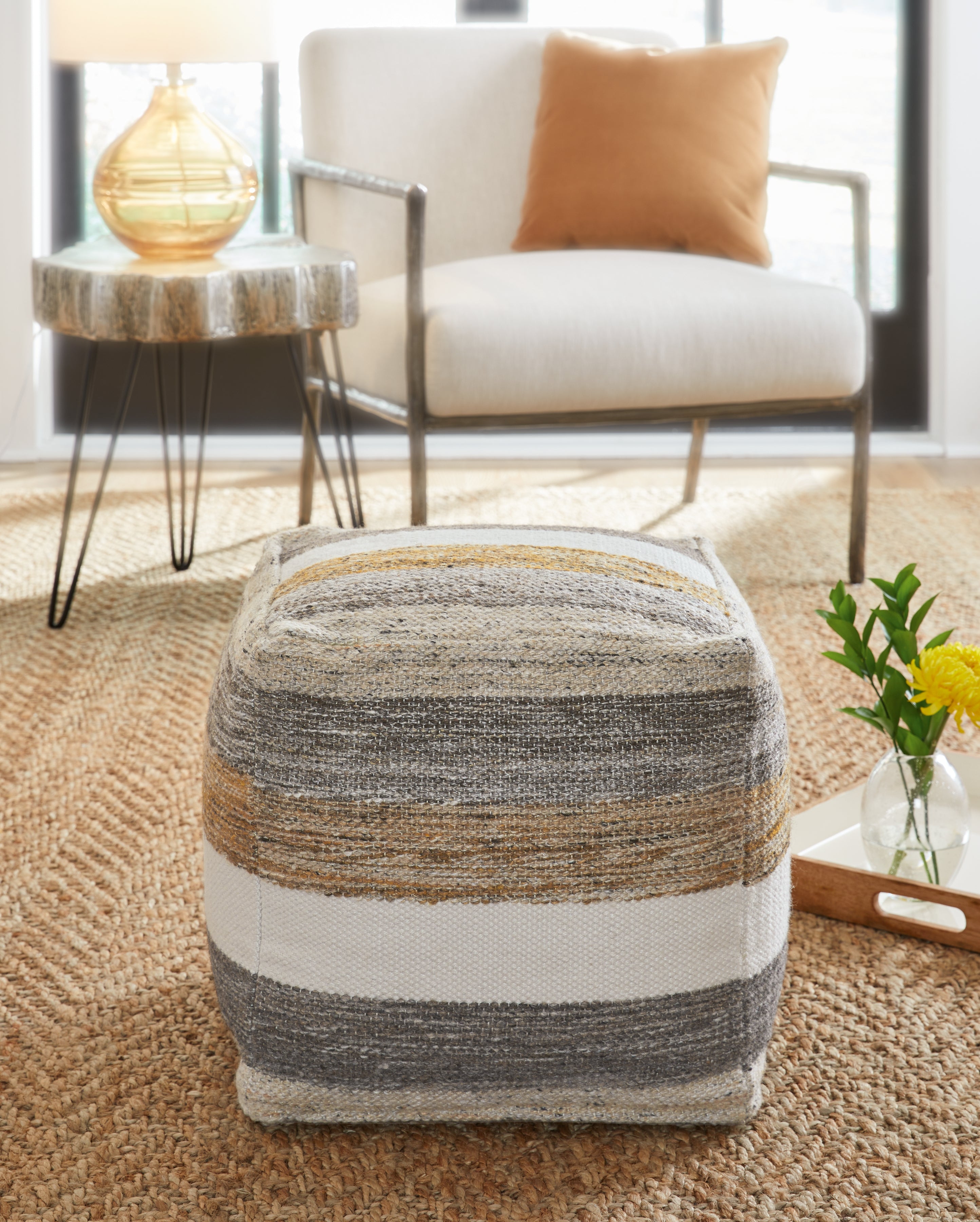 Elite Furniture Outlet - Ashley Furniture - Josalind Pouf - Pouf / Multi - A1000935