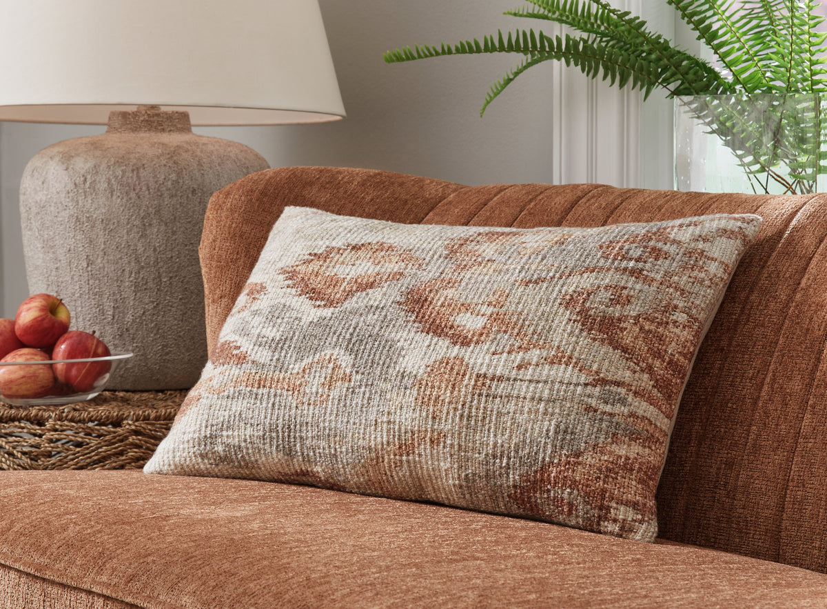 Elite Furniture Outlet - Ashley Furniture - Aprover Pillows - Pillow / Rust/Gray/White - A1001040P