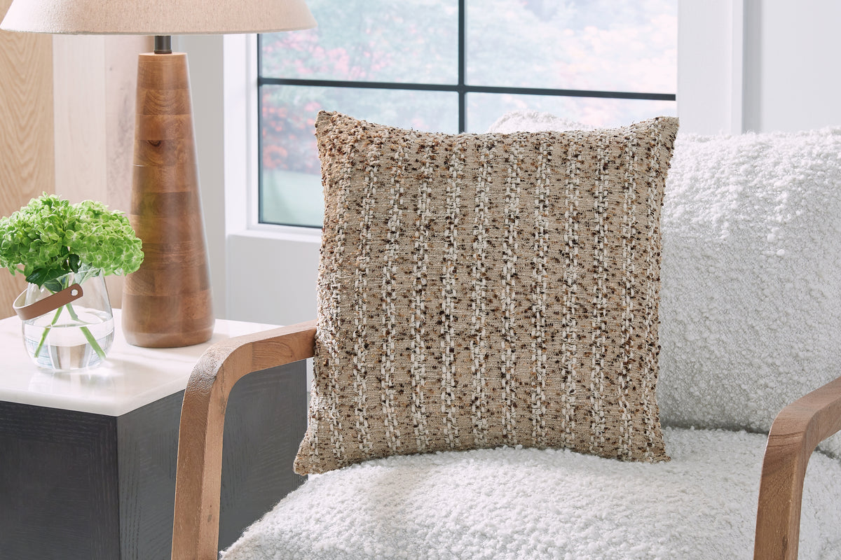 Elite Furniture Outlet - Ashley Furniture - Vorlane Pillows - Pillow / Tan/Brown/White - A1001046P