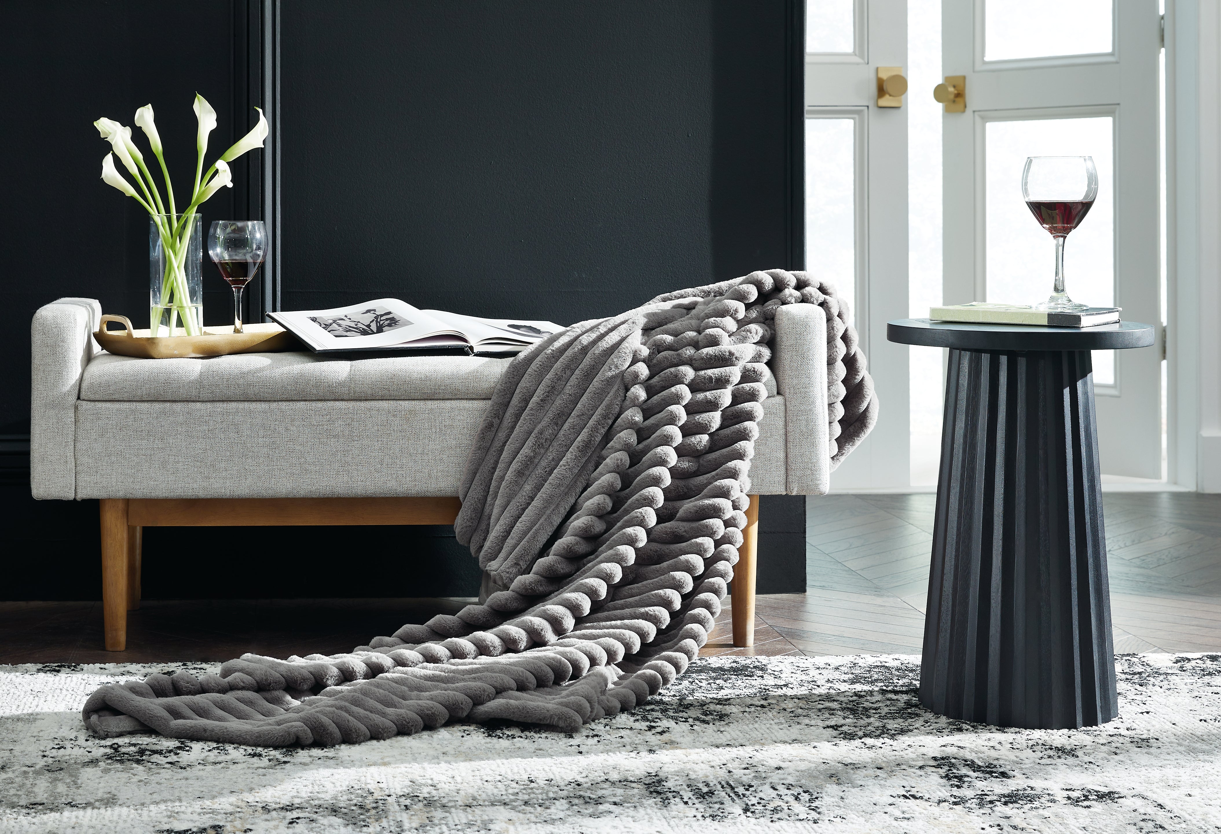 Elite Furniture Outlet - Ashley Furniture - Alsonwell Throw - Throw / Gray - A1001081T