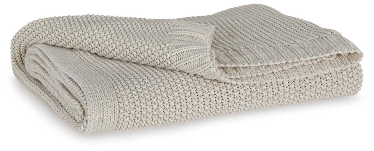 Elite Furniture Outlet - Ashley Furniture - Gayelery Throw (Set of 3) - Throw (3/CS) / Sand - A1001084