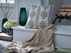 Elite Furniture Outlet - Ashley Furniture - Paulmour Pillows - Pillow (4/CS) / Ivory/Green/Brown - A1001105