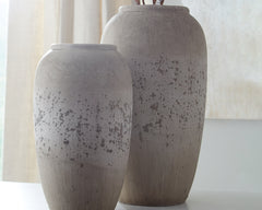 Elite Furniture Outlet - Ashley Furniture - Dimitra Vase - Vase Set (Set of 2) / Brown/Cream - A2000110