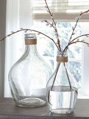 Elite Furniture Outlet - Ashley Furniture - Marcin Vase - Vase Set (Set of 2) / Clear - A2000246