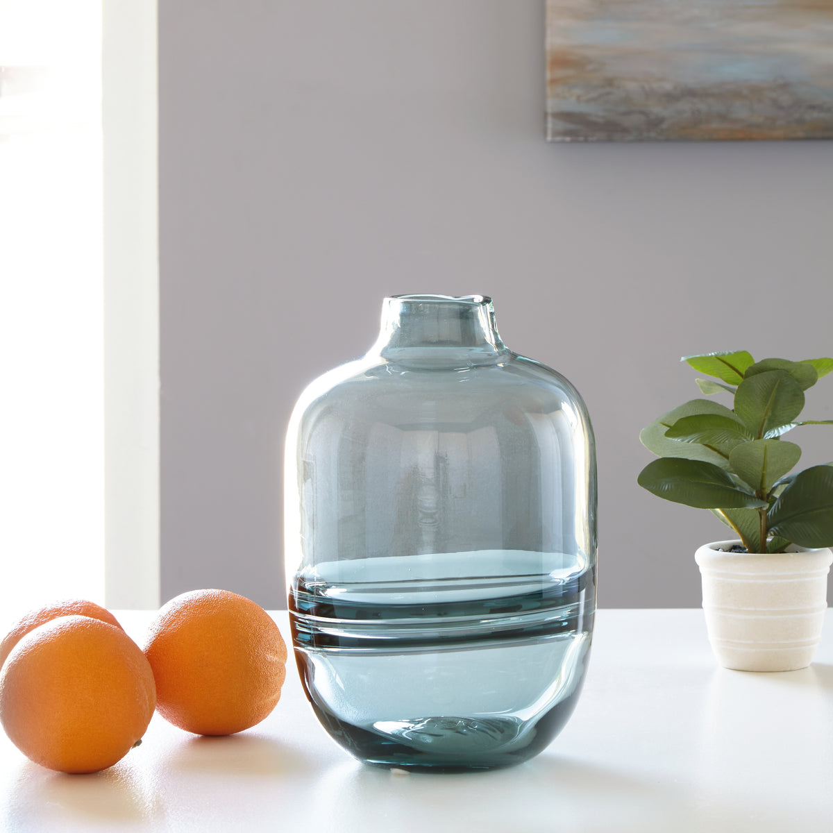 Elite Furniture Outlet - Ashley Furniture - Lemmitt Vase - Vase / Teal - A2000540