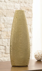 Elite Furniture Outlet - Ashley Furniture - Efim Vase - Vase / Gold Finish - A2000576
