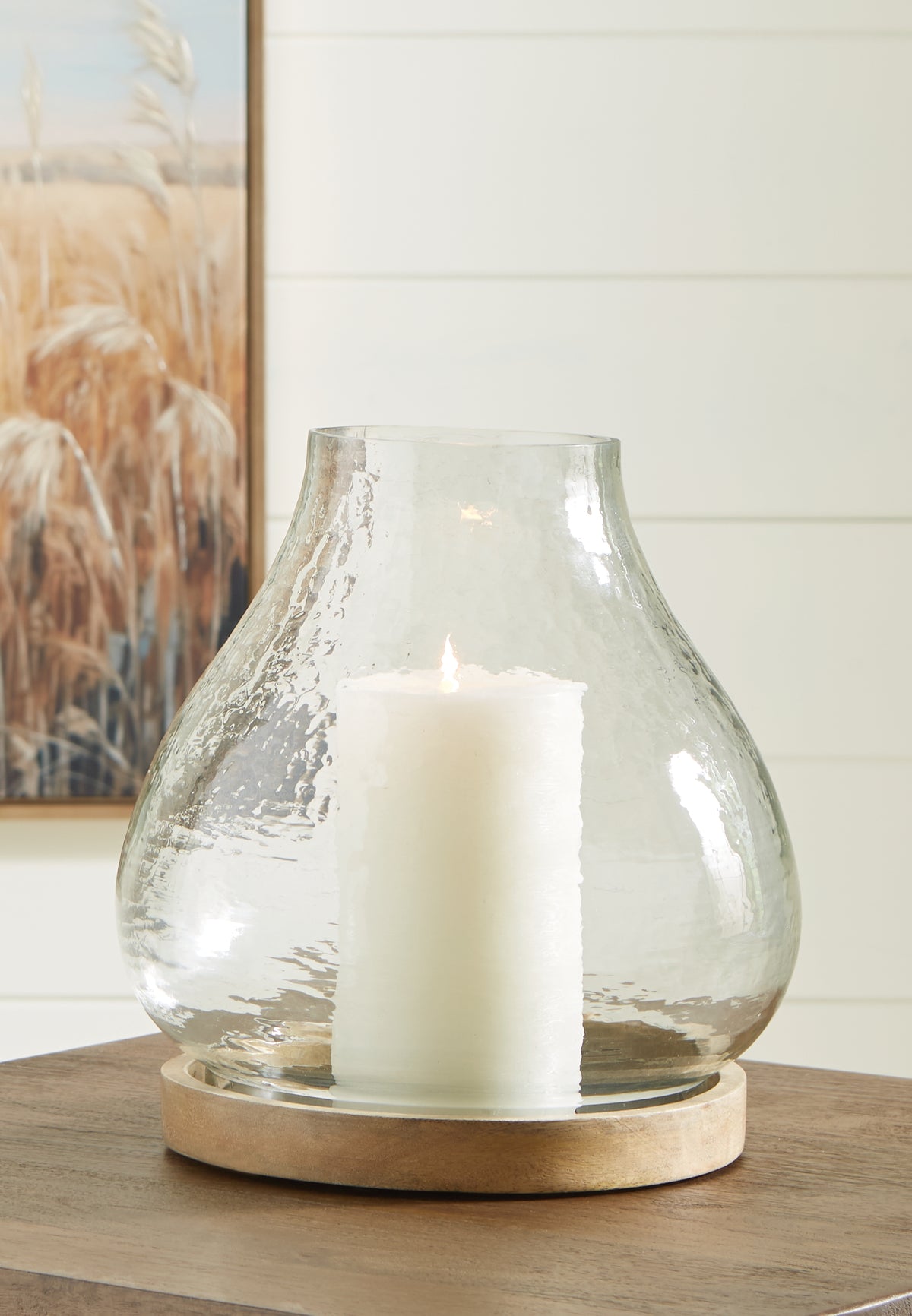 Elite Furniture Outlet - Ashley Furniture - Adalisen Candle Holder - Candle Holder / Clear/Brown - A2000679