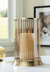 Elite Furniture Outlet - Ashley Furniture - Aavinson Candle Holder - Candle Holder / Amber/Gold Finish - A2000688
