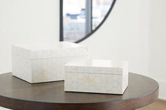 Elite Furniture Outlet - Ashley Furniture - Aldenburg Box (Set of 2) - Box Set (Set of 2) / Cream - A2000690