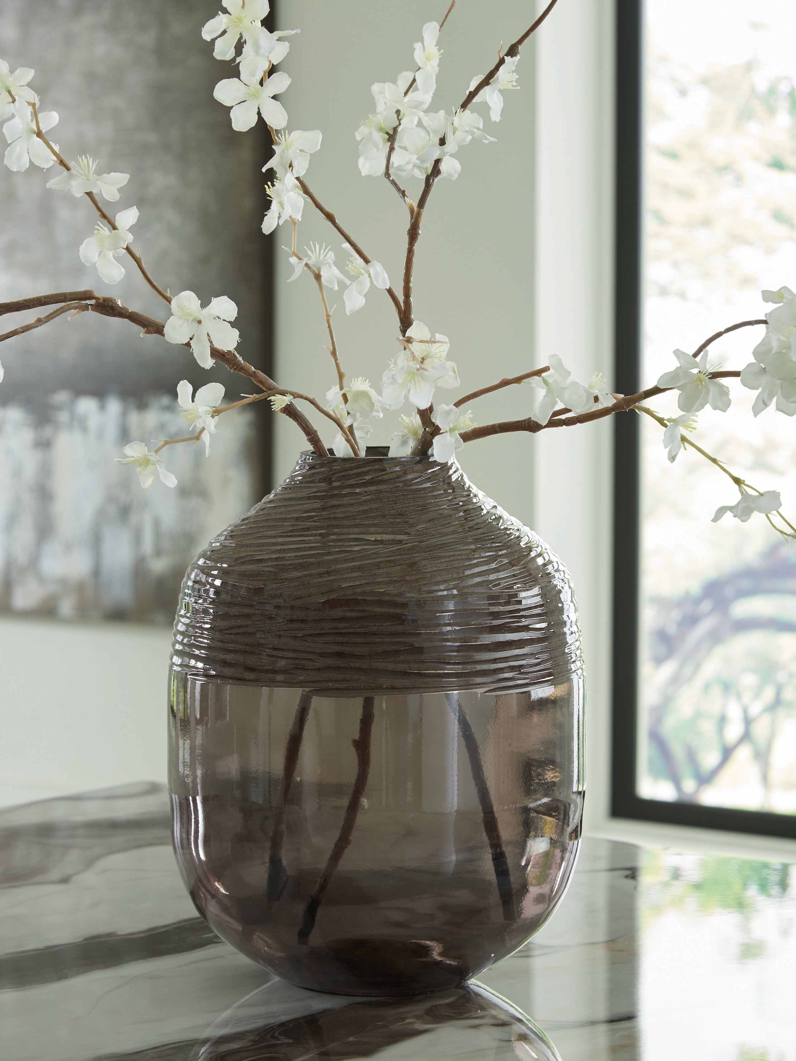 Elite Furniture Outlet - Ashley Furniture - Harpwick Vase - Vase / Iridescent Gray - A2000727