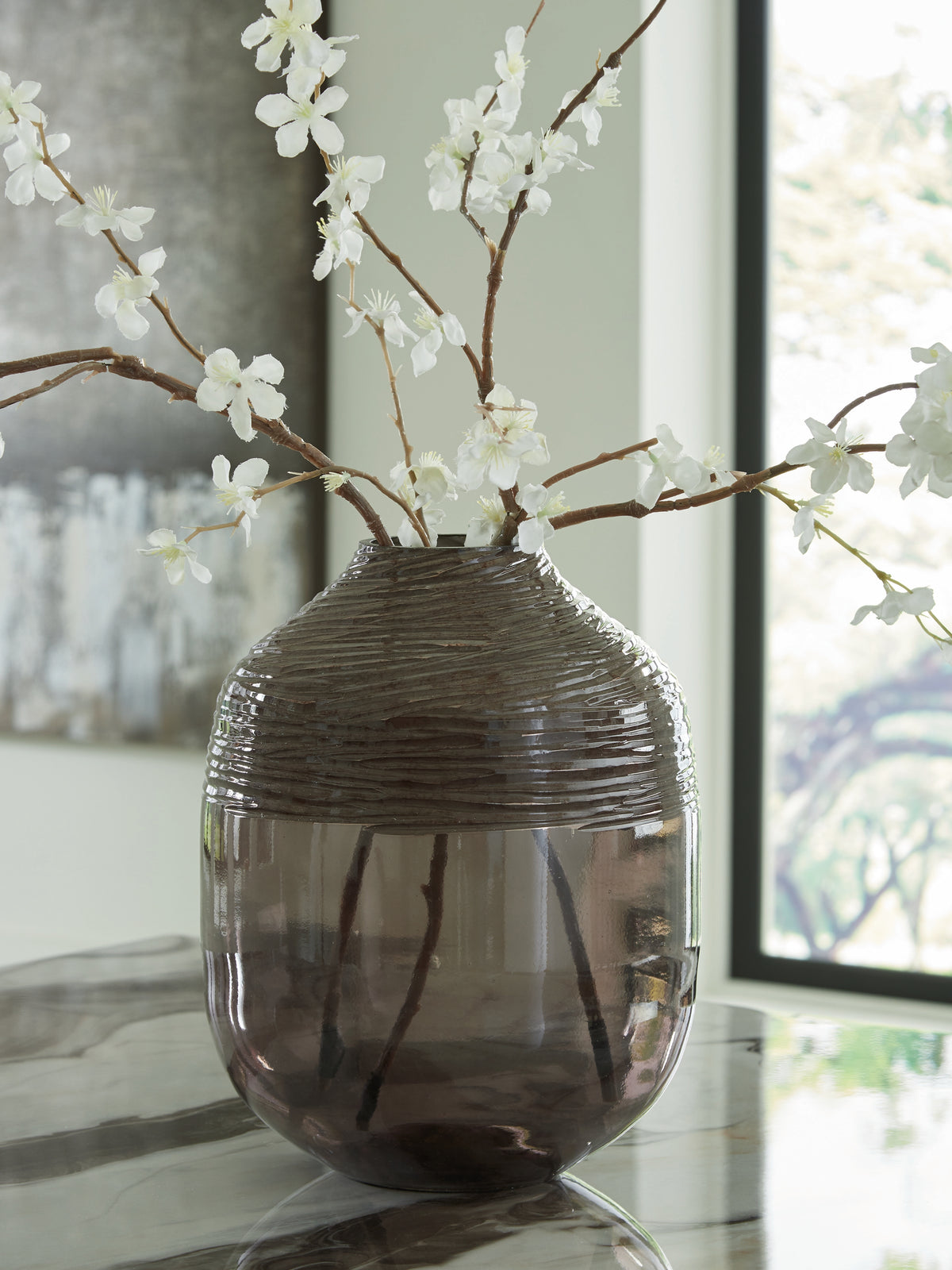 Elite Furniture Outlet - Ashley Furniture - Harpwick Vase - Vase / Iridescent Gray - A2000727