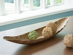 Elite Furniture Outlet - Ashley Furniture - Wystenburg Tray - Tray / Antique Gold Finish - A2000744