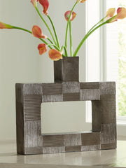 Elite Furniture Outlet - Ashley Furniture - Wrengrove Vase - Vase / Antique Nickel Finish - A2000753