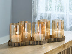 Elite Furniture Outlet - Ashley Furniture - Evereton Candle Holder - Candle Holder / Antique Gold Finish - A2000856