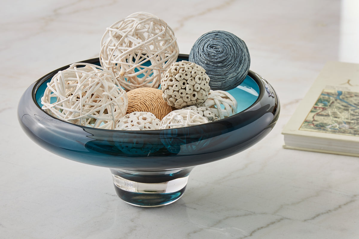 Elite Furniture Outlet - Ashley Furniture - Vallborough Bowl - Bowl / Teal Blue - A2900017
