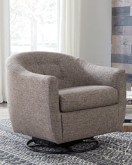 Elite Furniture Outlet - Ashley Furniture - Upshur Accent Chair - Swivel Glider Accent Chair / Taupe - A3000003