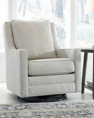 Elite Furniture Outlet - Ashley Furniture - Kambria Swivel Glider Accent Chair - Swivel Glider Accent Chair / Fog - A3000265