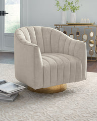 Elite Furniture Outlet - Ashley Furniture - Penzlin Accent Chair - Swivel Accent Chair / Pearl - A3000241