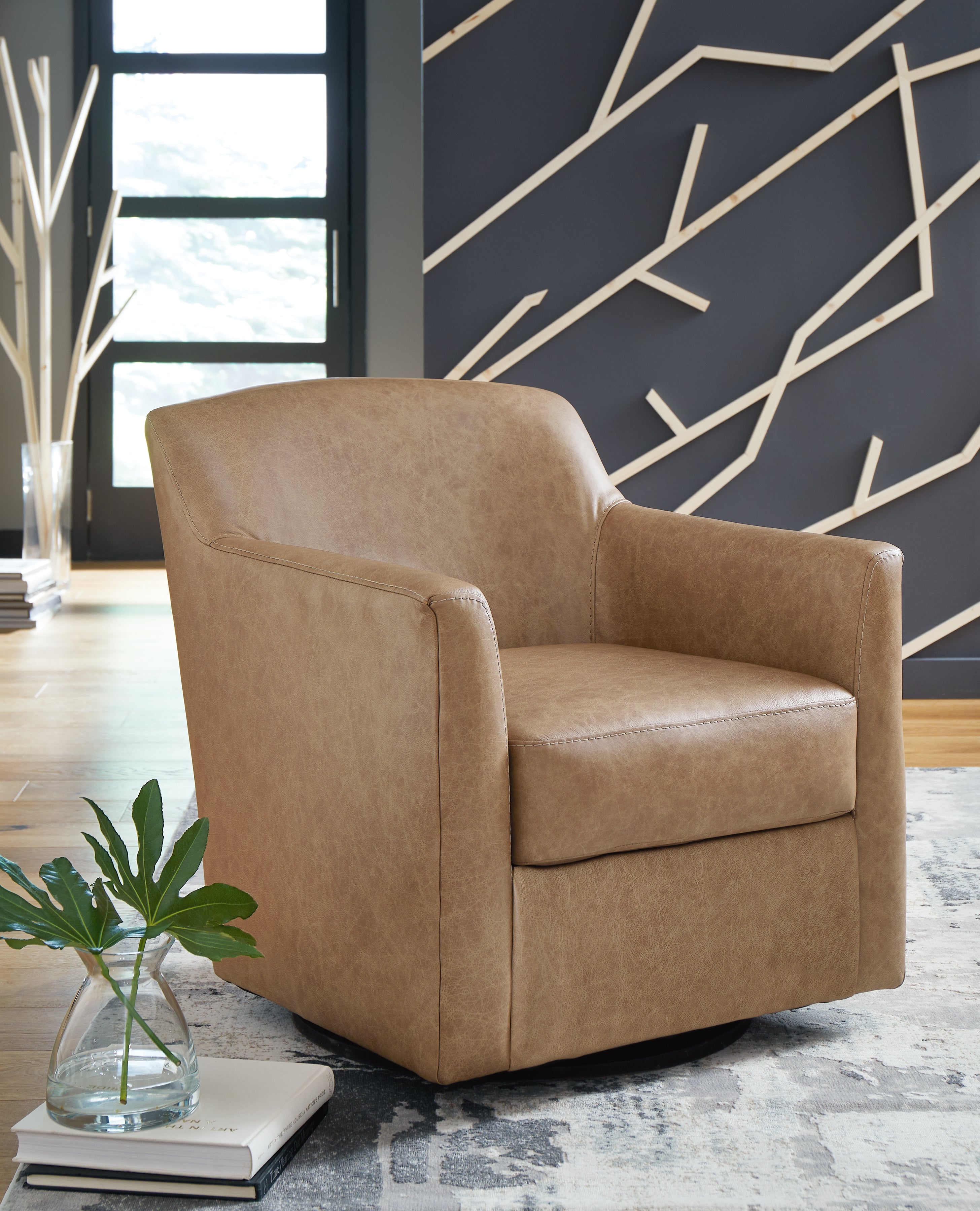 Elite Furniture Outlet - Ashley Furniture - Bradney Swivel Accent Chair - Swivel Accent Chair / Tumbleweed - A3000323