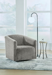 Elite Furniture Outlet - Ashley Furniture - Bramner Accent Chair - Swivel Accent Chair / Charcoal - A3000330