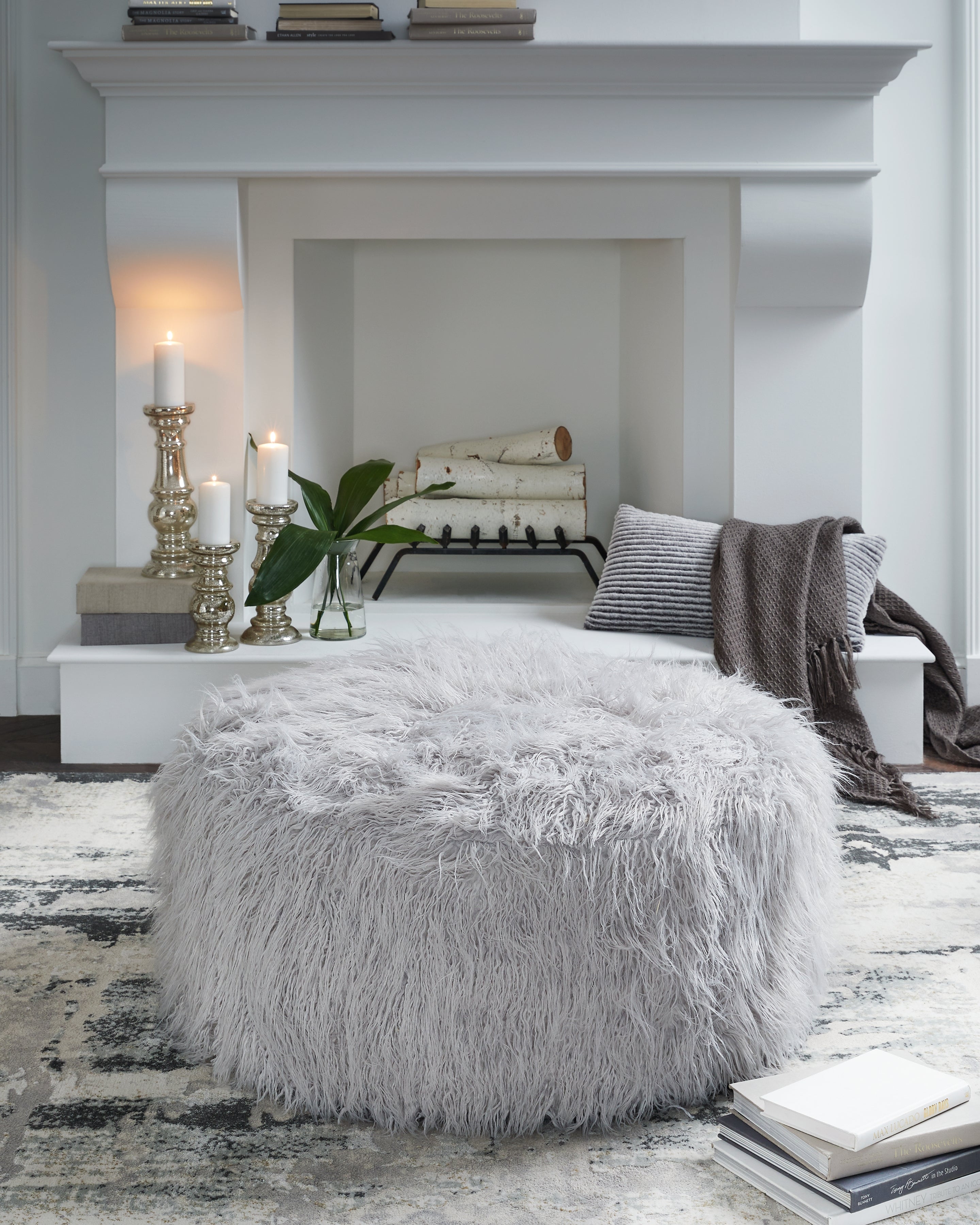 Elite Furniture Outlet - Ashley Furniture - Galice Living Room - Oversized Accent Ottoman / Light Gray - A3000333