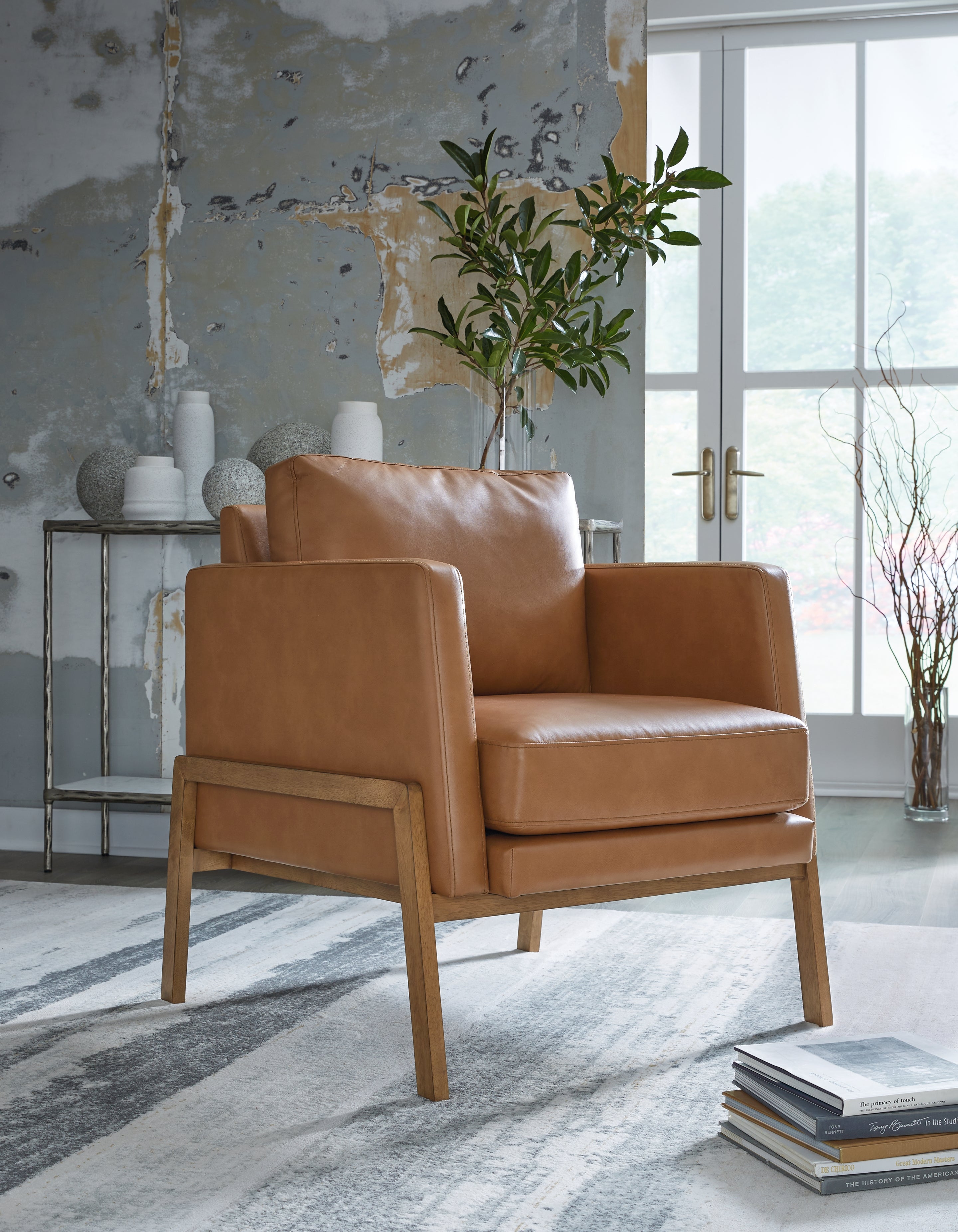 Elite Furniture Outlet - Ashley Furniture - Numund Accent Chair - Accent Chair / Caramel - A3000670