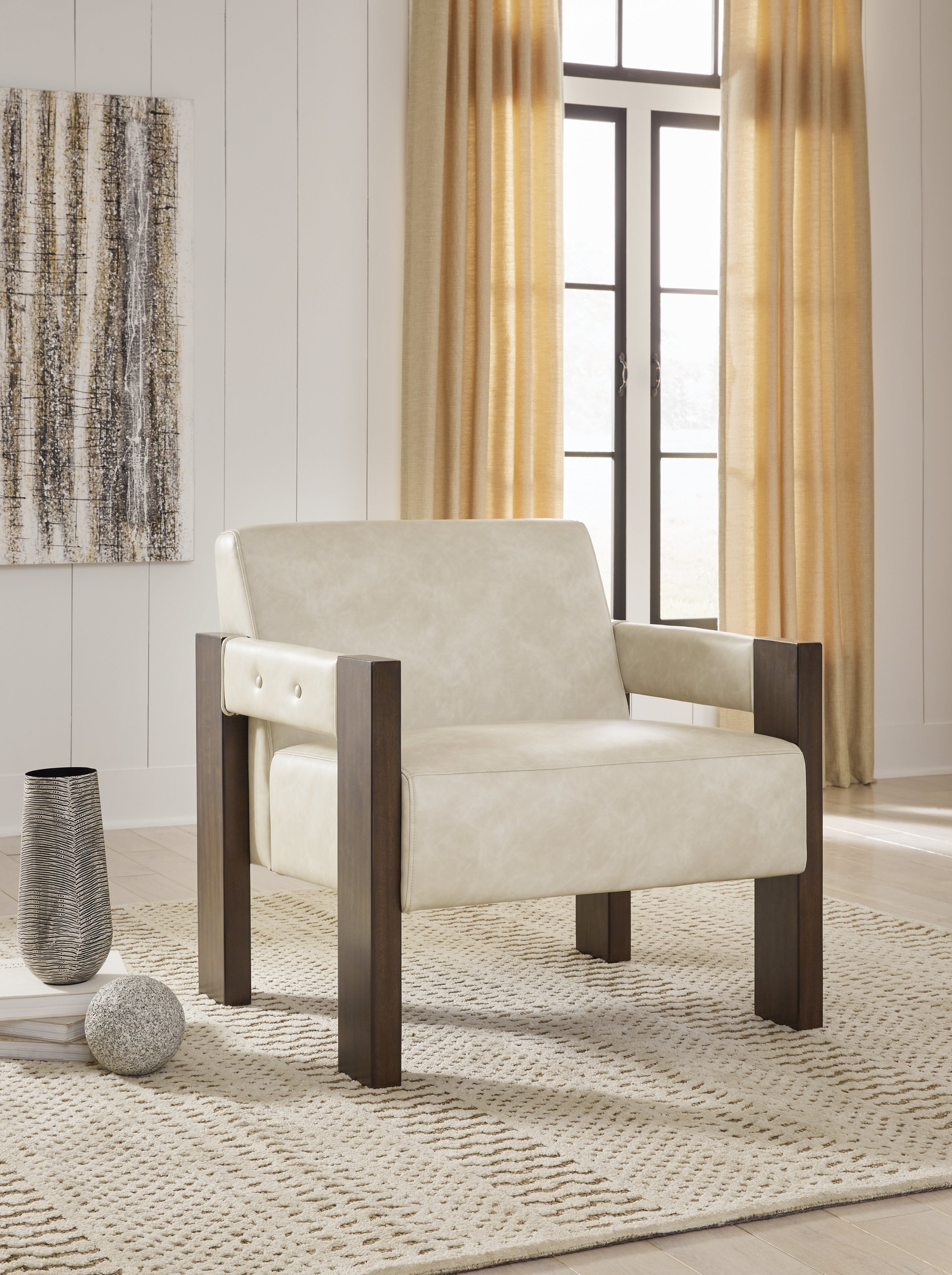 Elite Furniture Outlet - Ashley Furniture - Adlanlock Accent Chair - Accent Chair / Bone - A3000694
