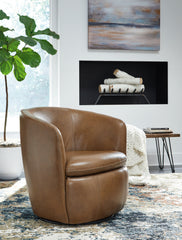 Elite Furniture Outlet - Ashley Furniture - Kierreys Swivel Accent Chair - Swivel Accent Chair / Bone - A3000703