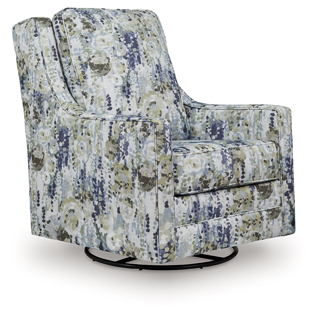 Elite Furniture Outlet - Ashley Furniture - Dustinford Swivel Glider Accent Chair - Swivel Glider Accent Chair / Multi - A3000732