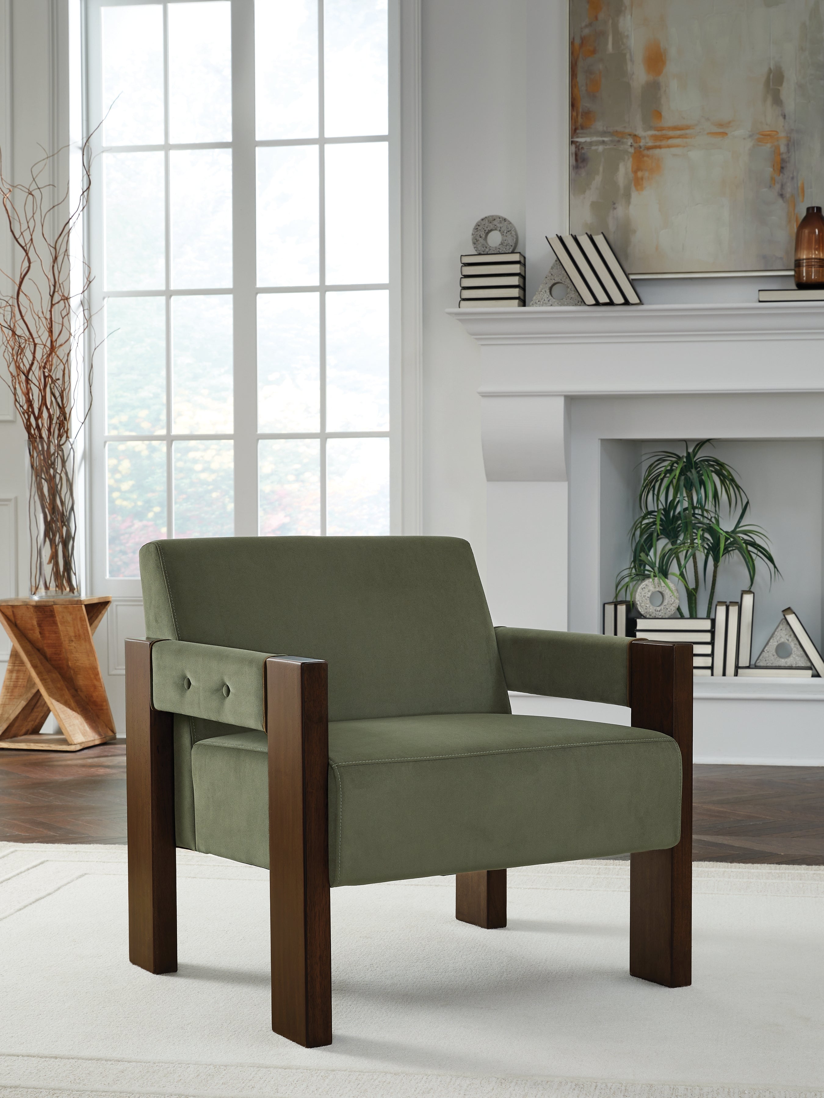Elite Furniture Outlet - Ashley Furniture - Adlanlock Accent Chair - Accent Chair / Olive - A3000740