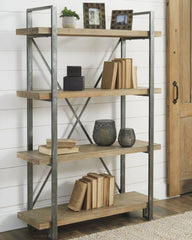 Elite Furniture Outlet - Ashley Furniture - Forestmin Bookcase - Bookcase / Brown/Black - A4000045