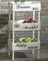 Elite Furniture Outlet - Ashley Furniture - Yulton Bookcase - Storage Shelf / Antique White - A4000091