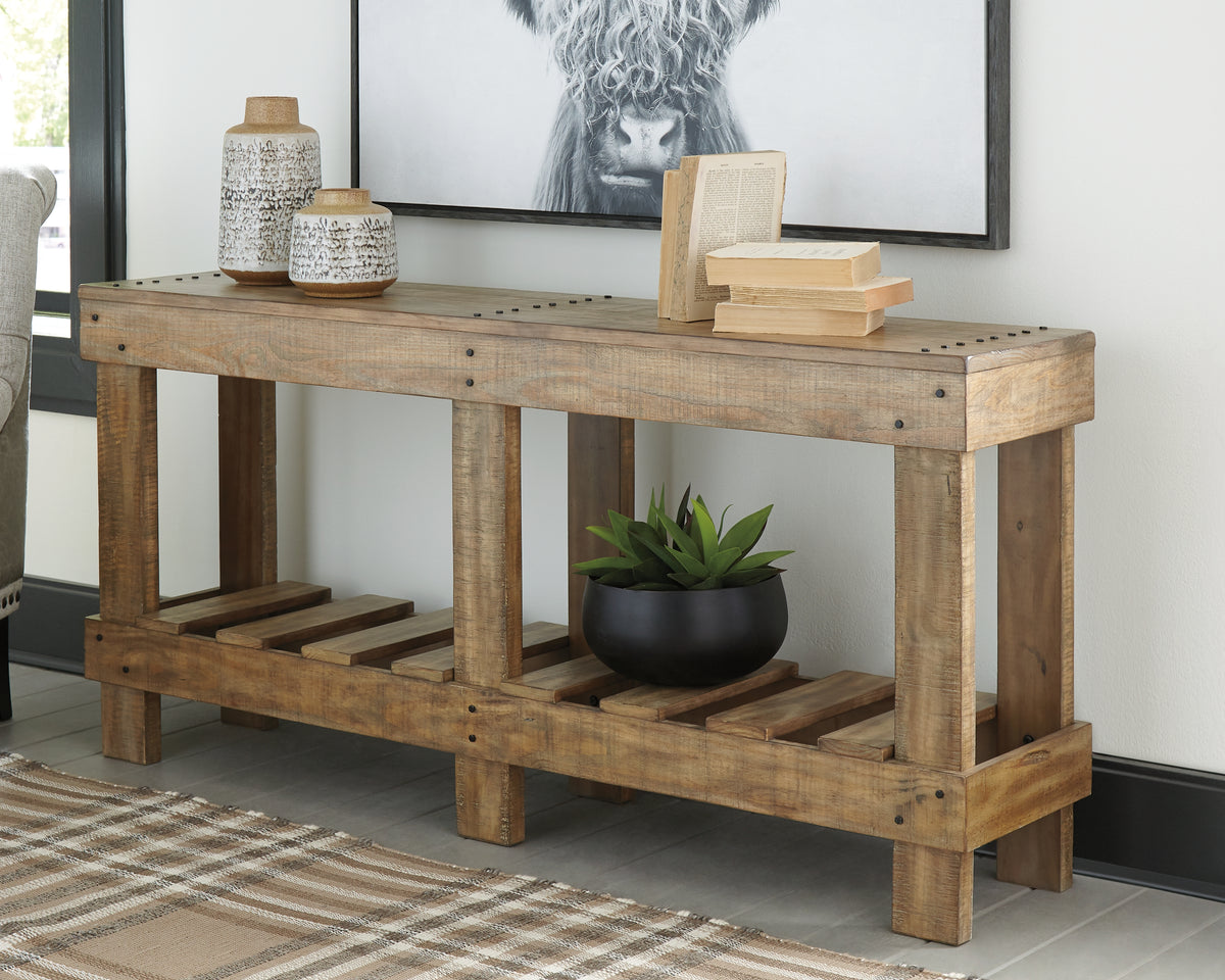 Elite Furniture Outlet - Ashley Furniture - Susandeer Sofa/Console Table - Console Sofa Table / Brown - A4000219