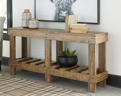Elite Furniture Outlet - Ashley Furniture - Susandeer Sofa/Console Table - Console Sofa Table / Brown - A4000219