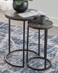 Elite Furniture Outlet - Ashley Furniture - Briarsboro Accent Table (Set of 2) - Accent Table Set (Set of 2) / Black/Gray - A4000231