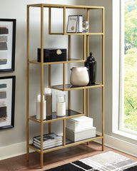 Elite Furniture Outlet - Ashley Furniture - Frankwell Bookcase - Bookcase / Brown/Black - A4000021