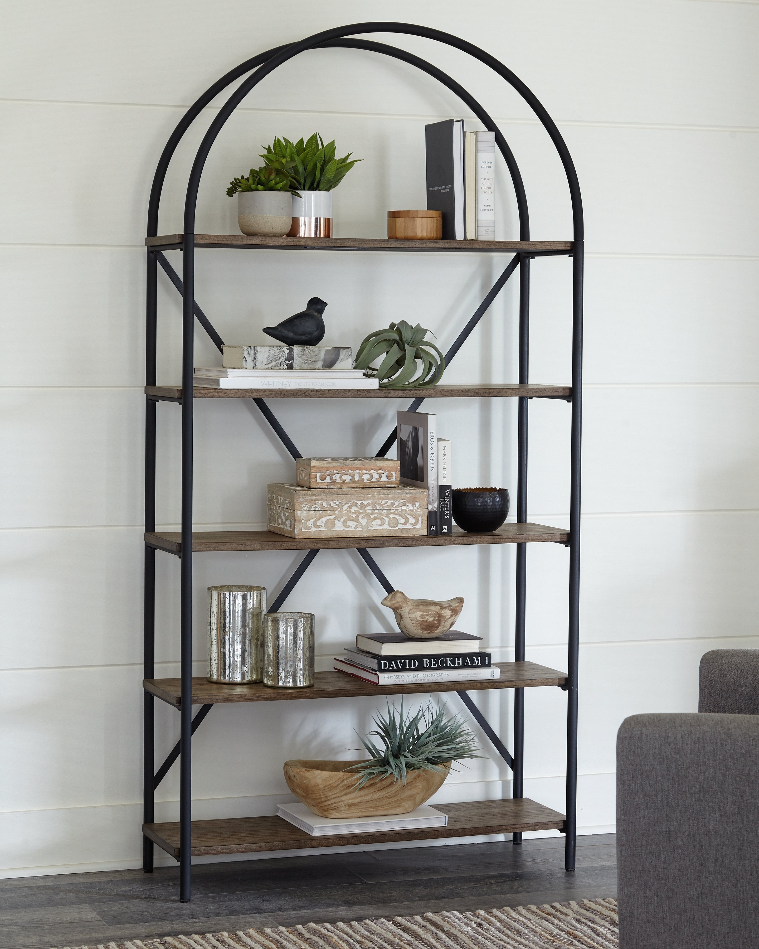 Elite Furniture Outlet - Ashley Furniture - Galtbury Bookcase - Bookcase / Brown/Black - A4000325