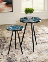 Elite Furniture Outlet - Ashley Furniture - Clairbelle Accent Table (Set of 2) - Accent Table (Set of 2) / Teal - A4000523