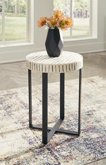 Elite Furniture Outlet - Ashley Furniture - Crewridge Accent Table - Accent Table / Black/Cream - A4000530