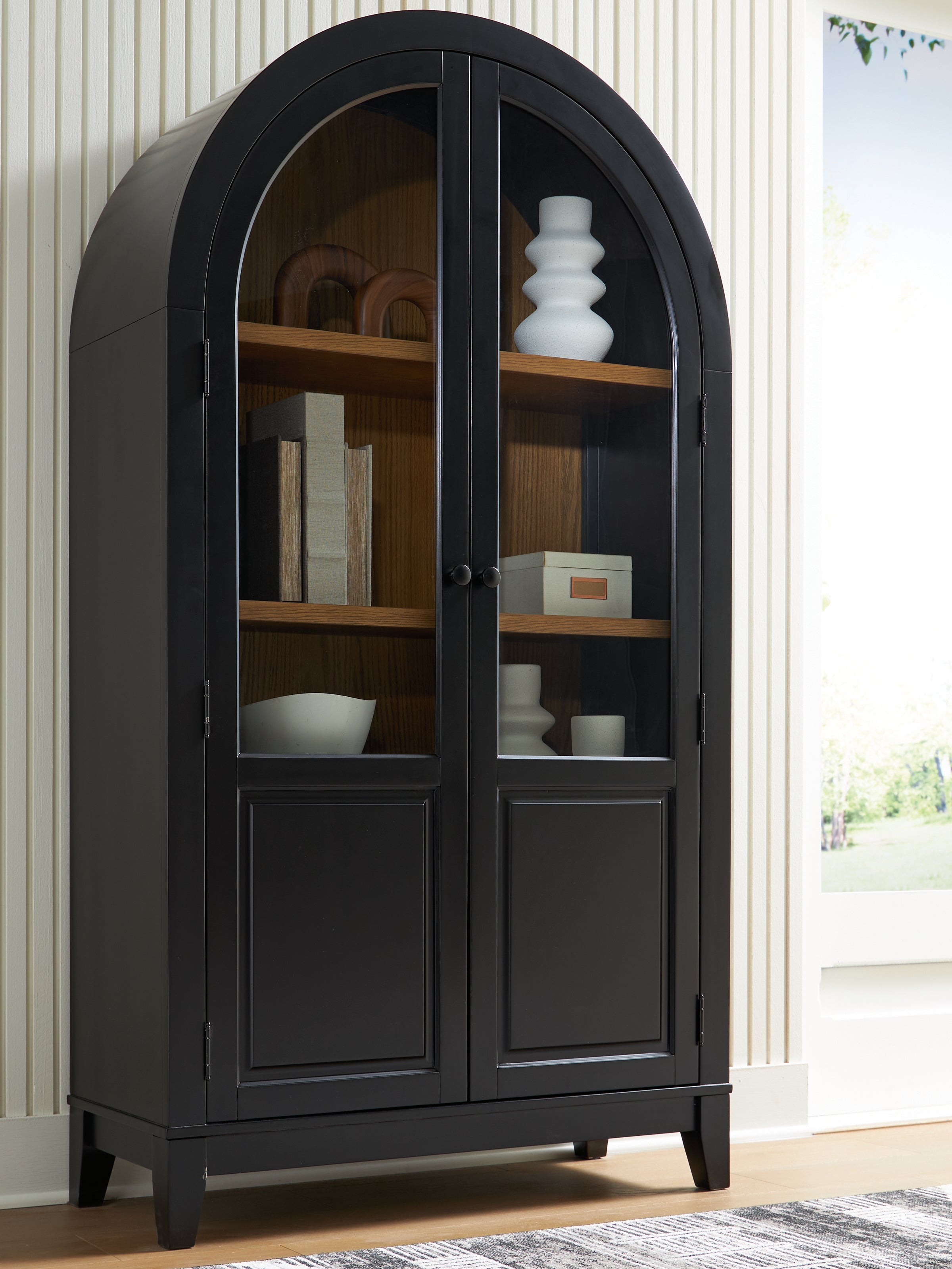 Elite Furniture Outlet - Ashley Furniture - Dagandale Accent Cabinet - Accent Cabinet / Black/Natural - A4000599