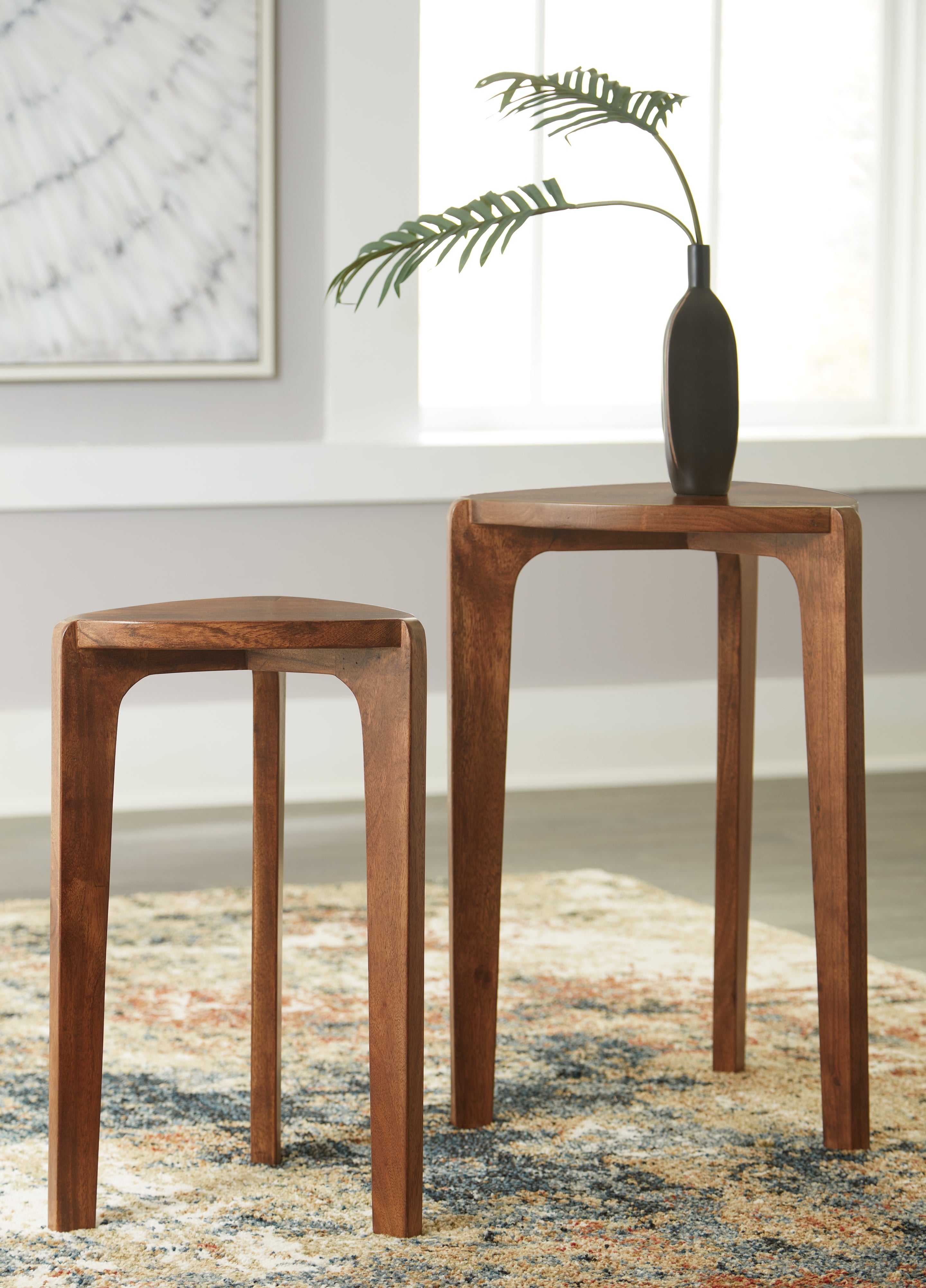 Elite Furniture Outlet - Ashley Furniture - Brynnleigh Accent Table (Set of 2) - Accent Table Set (Set of 2) / Medium Brown - A4000607