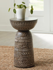 Elite Furniture Outlet - Ashley Furniture - Hadcher Accent Table - Accent Table / Cream/Brown - A4000622