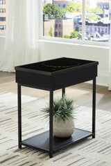 Elite Furniture Outlet - Ashley Furniture - Gemmet Accent Table with Speaker - Accent Table with Speaker / Black - A4000643