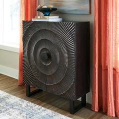 Elite Furniture Outlet - Ashley Furniture - Fosterman Accent Cabinet - Accent Cabinet / Distressed Black - A4000660