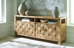 Elite Furniture Outlet - Ashley Furniture - Hudwick Accent Cabinet - Accent Cabinet / Natural Brown - A4000672