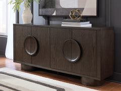 Elite Furniture Outlet - Ashley Furniture - Veeda Accent Cabinet - Accent Cabinet / Dark Brown - A4000703