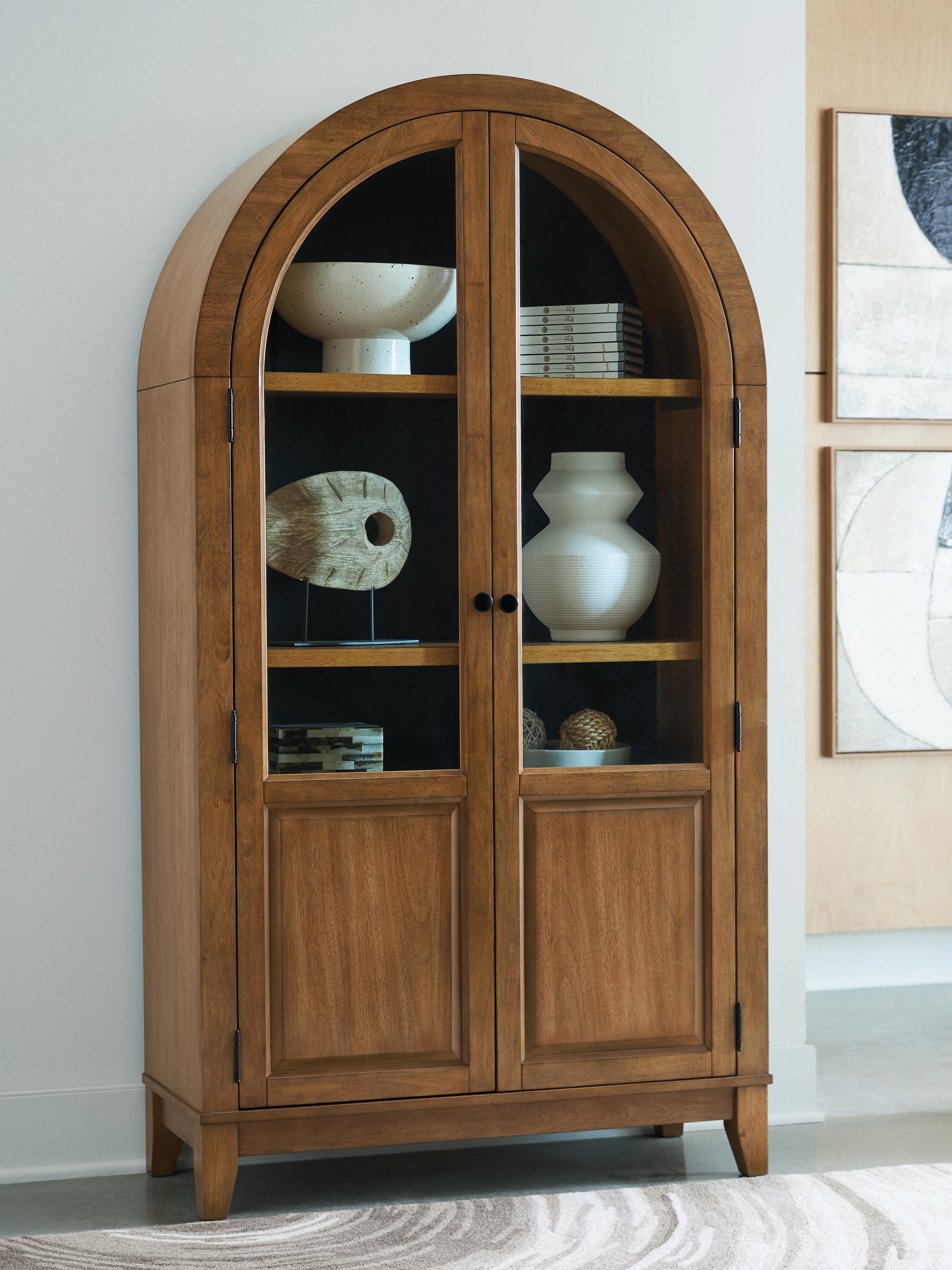 Elite Furniture Outlet - Ashley Furniture - Dagandale Accent Cabinet - Accent Cabinet / Natural/Black - A4000705